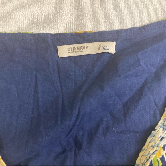 Old Navy Floral Print Midi  Drees Sleeveles Multicolor V Neck Sz XL - Picture 6 of 16